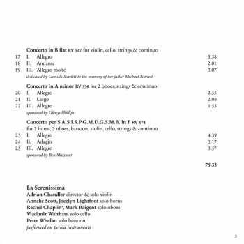 CD Antonio Vivaldi: Vivaldi x2 (Double Concertos For Horns, Oboes, Violin & Cello, Oboe & Bassoon)