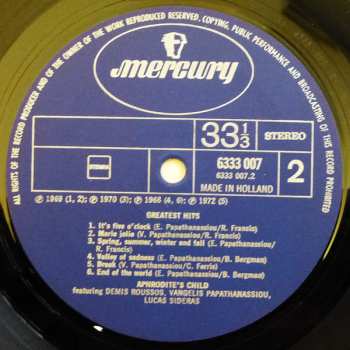 LP Aphrodite's Child: Greatest Hits