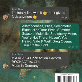 CD Arab Strap: I'm Totally Fine With It 👍 Don't Give A Fuck Anymore 👍