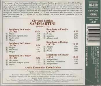 CD Aradia Ensemble: Giovanni Battista Sammartini - Six Symphonies (1730-1750)