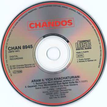 CD Aram Khatchaturian: Symphony No. 2 / Gayaneh Suite