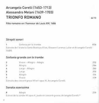 CD Arcangelo Corelli: Trionfo Romano (Fête Romaine En L'Honneur de Louis XIV)