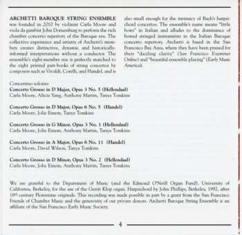 CD Archetti Baroque String Ensemble: Grand Concertos By Handel & Hellendaal