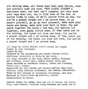 CD/DVD Archie Bronson Outfit: Coconut LTD