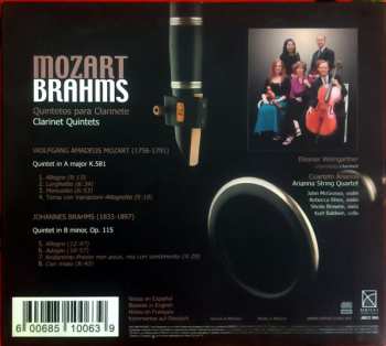 CD Arianna String Quartet: Mozart Brahms Quintetos Para Clarinetes
