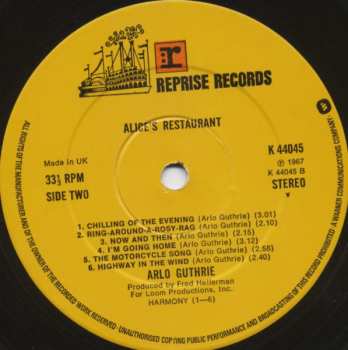 LP Arlo Guthrie: Alice's Restaurant