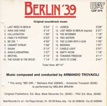 CD Armando Trovaioli: Berlin '39 (Original Soundtrack Music)