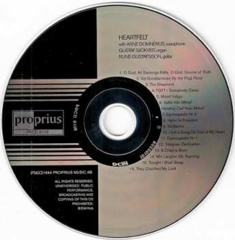 CD Arne Domnérus: Heartfelt