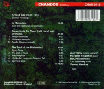 CD Vernon Handley: Concertante For Piano (Left Hand), The Bard Of Dimbovitza