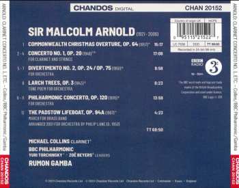 CD Malcolm Arnold: Clarinet Concerto No. 1 / Philharmonic Concerto / Divertimento No. 2 / The Padstow Lifeboat / Commonwealth Christmas Overture / Larch Trees
