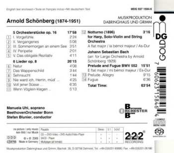 SACD Arnold Schoenberg: 5 Orchesterstücke Op. 16 / Notturno For Harp, Solo Violin And Strings / 6 Lieder Op. 8 / Prelude And Fugue BWV 552