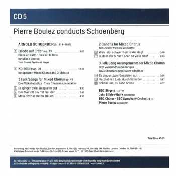 11CD/Dobozkészlet Arnold Schoenberg: Pierre Boulez conducts Schoenberg