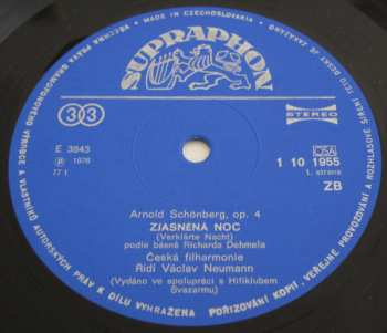 LP The Czech Philharmonic Orchestra: Adagio Ze Symfonie Č. 10 / Zjasněná Noc