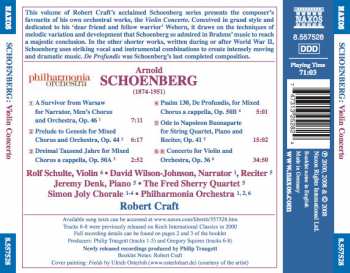 CD Philharmonia Orchestra: Violin Concerto / A Survivor From Warsaw