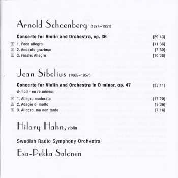 CD Esa-Pekka Salonen: Violin Concertos