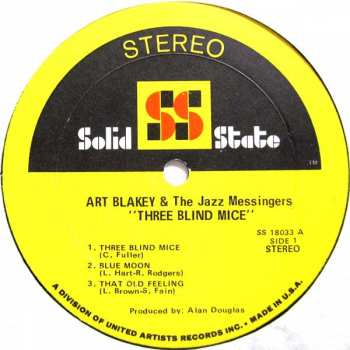 LP Art Blakey & The Jazz Messengers: 3 Blind Mice