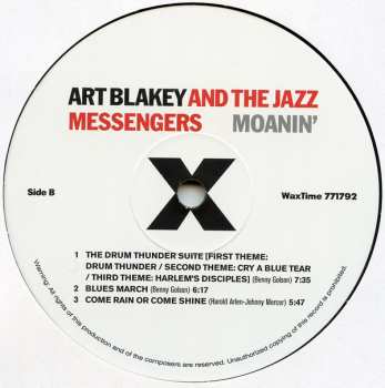LP Art Blakey & The Jazz Messengers: Moanin' LTD