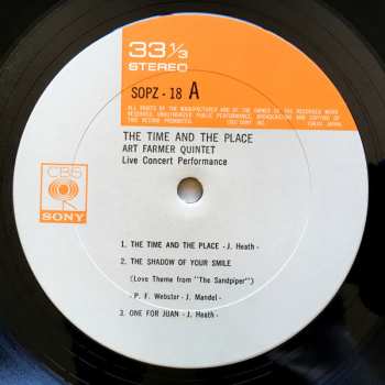 LP Art Farmer Quintet: The Time And The Place
