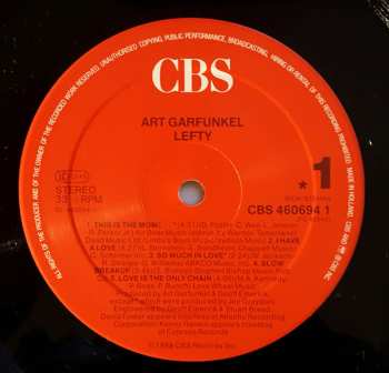 LP Art Garfunkel: Lefty