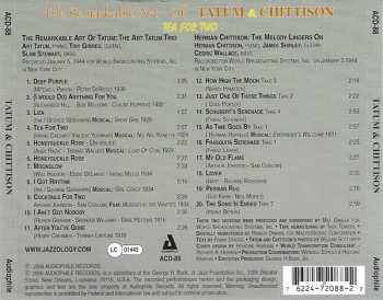 CD Art Tatum: The Remarkable Art Of Tatum & Chittison - Tea For Two