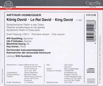 CD Arthur Honegger: König David