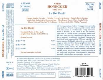 CD Arthur Honegger: Le Roi David (Original Version)
