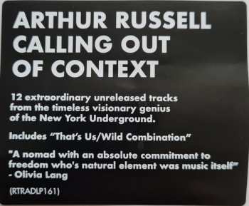 2LP Arthur Russell: Calling Out Of Context