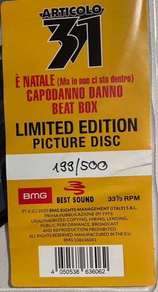 LP Articolo 31: È Natale (Ma Io Non Ci Sto Dentro) LTD | NUM | PIC