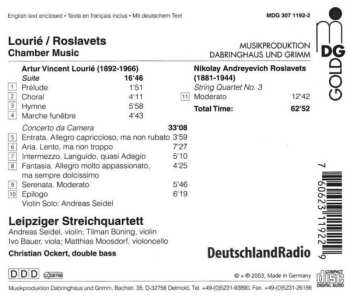 CD Leipziger Streichquartett: Concerto Da Camera; Suite / String Quartet No. 3