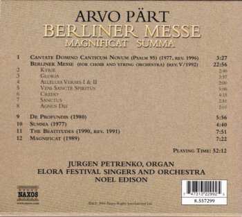 CD Arvo Pärt: Berliner Messe / Magnificat / Summa