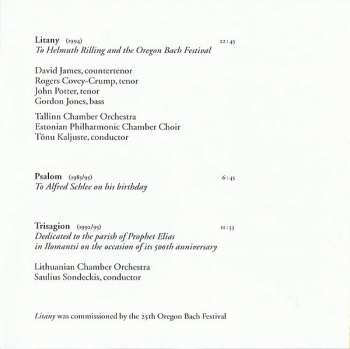 CD Arvo Pärt: Litany