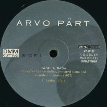 2LP Arvo Pärt: Tabula Rasa
