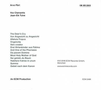 CD Arvo Pärt: The Deer's Cry