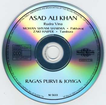 CD Ustad Asad Ali Khan: Ragas Purvi & Joyiga