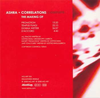 5CD/Dobozkészlet Ashra: Correlations Complete