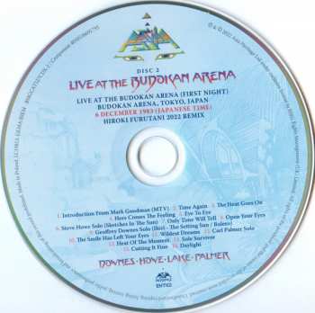 2LP/2CD/Dobozkészlet/Blu-ray Asia: Live At The Budokan Arena Tokyo, Japan 1983 DLX | LTD | CLR