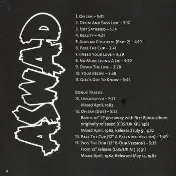 CD Aswad: Not Satisfied