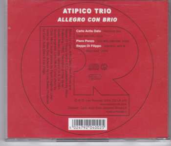 CD Atipico Trio: Allegro Con Brio