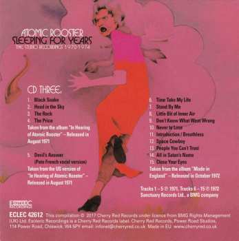 4CD Atomic Rooster: Sleeping For Years (The Studio Recordings 1970-1974)