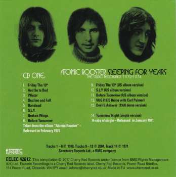 4CD Atomic Rooster: Sleeping For Years (The Studio Recordings 1970-1974)
