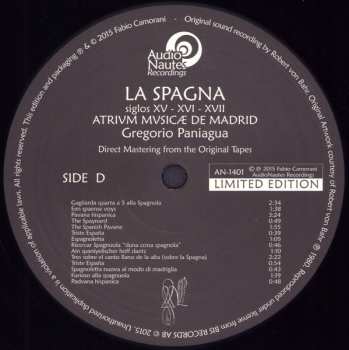 2LP Atrium Musicae De Madrid: La Spagna, Music From The XV, XVI, And XVII Centuries LTD