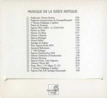 CD Atrium Musicae De Madrid: Musique De La Grèce Antique