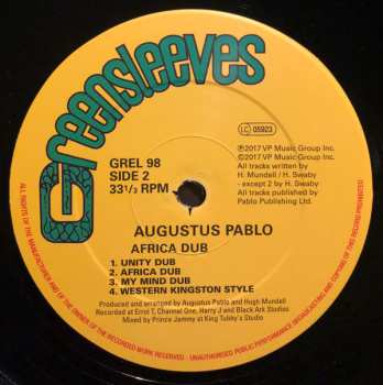 LP Augustus Pablo: Africa Must Be Free By 1983 Dub