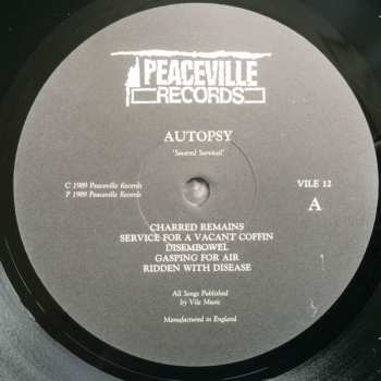 LP Autopsy: Severed Survival - Clear Vinyl