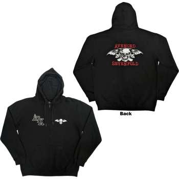 Merch Avenged Sevenfold: Avenged Sevenfold Unisex Zipped Hoodie: Dead Head (back Print) (small) S