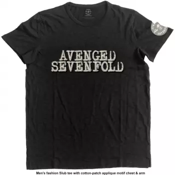 Hímzett Póló Logo Avenged Sevenfold & Death Bat 