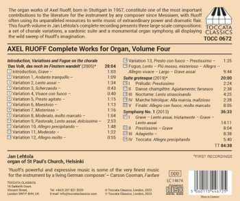CD Jan Lehtola: Complete Works For Organ, Volume Four