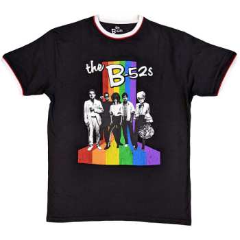 Merch B52s: Ringer Póló Rainbow Stripes Ringer