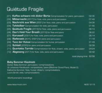 CD Baby Sommer Kiecktett: Quiétude Fragile