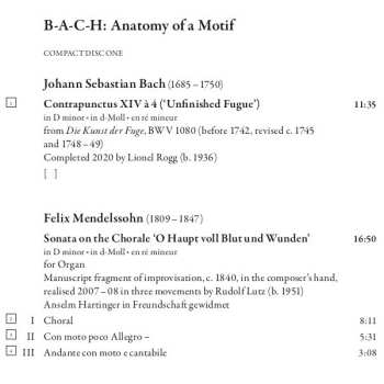 2SACD Johann Sebastian Bach: B - A - C - H: Anatomy Of A Motif